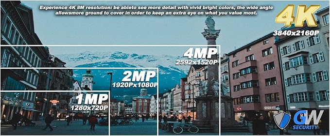 GW Security 16 Channel H.265 4K 2160p HDMI NVR Network Video Recorder, 16CH PoE Port - Compatible with 12MP/ 8MP /5MP 1080P Realtime ONVIF IP Camera (Pre-installed 4TB HDD, 2X HDD bay, up to 28TB)