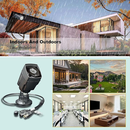 Analog CCTV Camera HD 1080P 4-in-1 (TVI/AHD/CVI/960H Analog) 2MP Security Camera Outdoor Metal Housing, 6 IR-LEDs True Day & Night Monitoring 3.6mm Lens