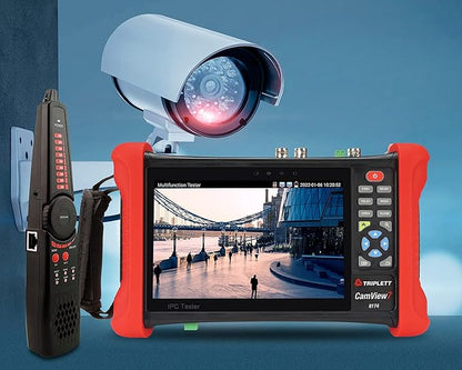 Triplett 8174 CamView 7 Security Camera Tester and 2.4G Spectrum Analyzer with 7" Retina Touch Screen