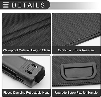 Motoforti Car Retractable Cargo Cover for Honda CRV 2007-2011 Rear Trunk Parcel Shelf Luggage Security Shield Shade, Canvas, Black Carbon Fiber