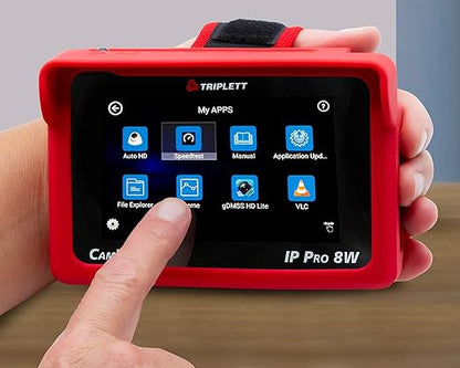 Triplett 8066 CamView IP Pro-8W CCTV Camera Tester with PoE, Network Test, and 4" IPS Touchscreen - NTSC/PAL, HD-CVI 3.0, AHD 3.0, HD-TVI 3.0