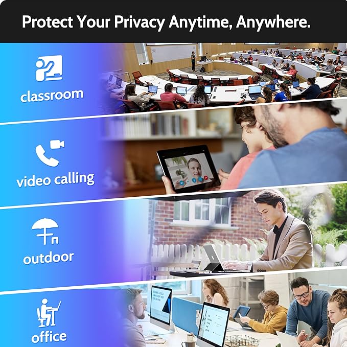 Peslv Privacy Screen Protector for iPad Air 5th/4th Gen & iPad Pro 11 (2018/2020/2021/2022), Anti Glare Blue Light Spy Filter Private Cover, High Sensitive Bubble-Free Black Security Screen