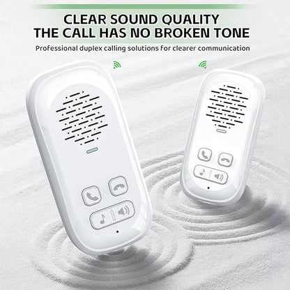 Intercoms Wireless for Home,Two Way Real-Time Intercom 984 Feet Range,Wireless Intercom System with Charging Base,Room to Room Intercom for Home Office Business with 4 Volume Levels 4 Chimes,2 Pack