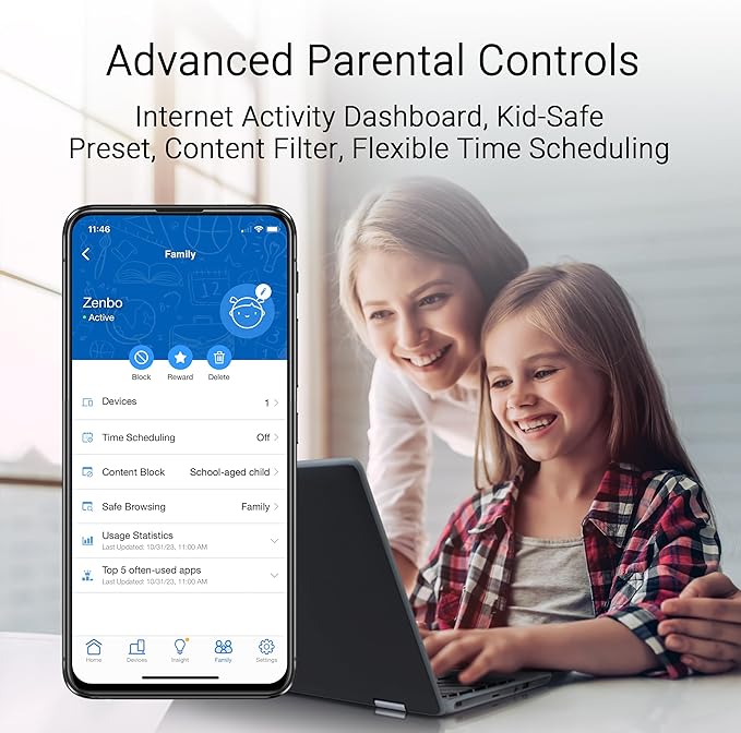 ASUS ZenWiFi BD4 (3-Pack) Dual-Band WiFi 7 Mesh, 3600 Mbps, 6500 sq.ft, Dual 2.5G Ports, Security and Parental Controls Included, Smart Home Master SSIDs