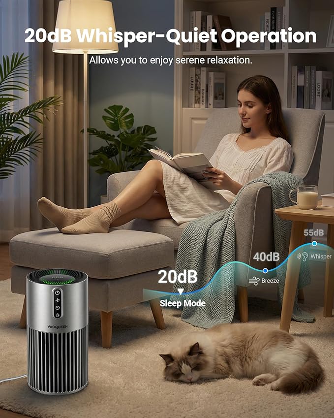 Smart Air Purifiers for Bedroom Home Pets, Timer and Alexa Control, Cover 1800 Ft² with PM2.5 Monitor, WiFi HEPA Air Purifier with Sleep Mode, Washable Filter Air Cleaner for Odors Smoke Dust