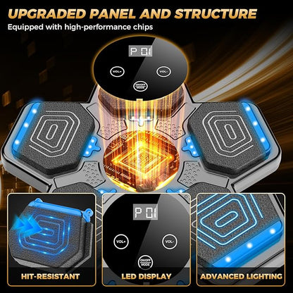 LOLBOX Music Boxing Machine for Adults & Kids - Smart Punching Machine with Boxing Gloves, Wall Boxing Punching Pad for Home, Office, Gym (Upgraded Version)