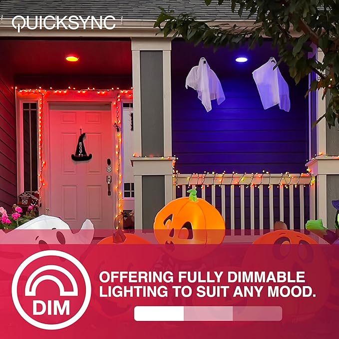 Sylvania QuickSync RGBW/Selectable White BR30 LED Light Bulb with Remote Control, No App/WiFi Required, 8.5W = 65W, Dimmable, 90 CRI, Medium Base, Frosted Finish - 4 Pack (45049)