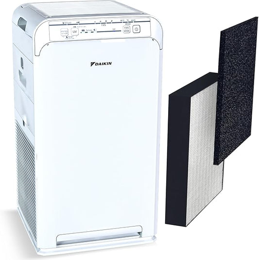Daikin MCB50YSAU Room Air Purifier for Home, HEPA, Activated Carbon, Pre-Filter and UVC LED Light, Zero Ozone Product, CARB Certified, 10.5 x 10.5 x 19.5 in