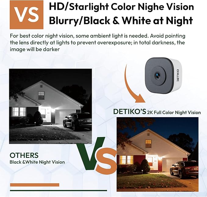 2K Window Camera, 2.4G WiFi, Window Security Camera for Home, Full Color Night Vision, AI Person/Vehicle/Pet Detection, 911 Emergency, US Based Cloud, 24/7 Recording, Easy & Quick Install