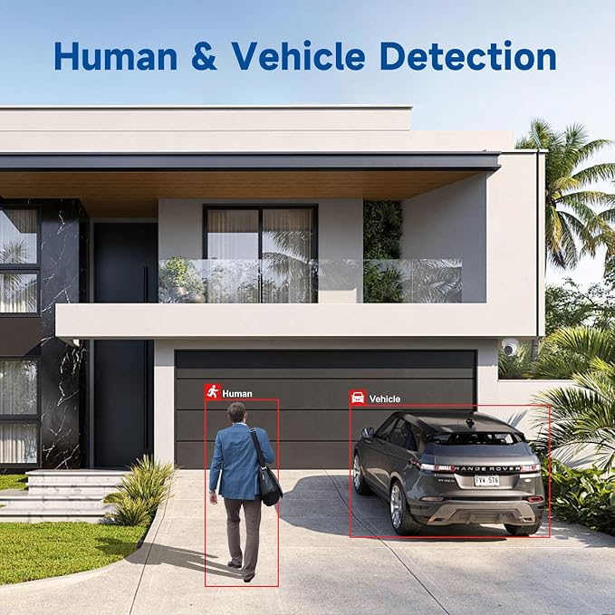 Anpviz 8CH PoE Security Camera System, 4X 5MP Turret Cams, 6MP NVR (No HDD)