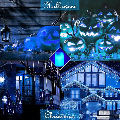 Bestview LED Flame Effect Light Bulbs,4 Modes Smart E26/E27 Base Flickering Fire Light Bulbs with for Halloween, Christmas, Party, Porch, Indoor&Outdoor Home Decoration Lighting (Blue 2 Pack)