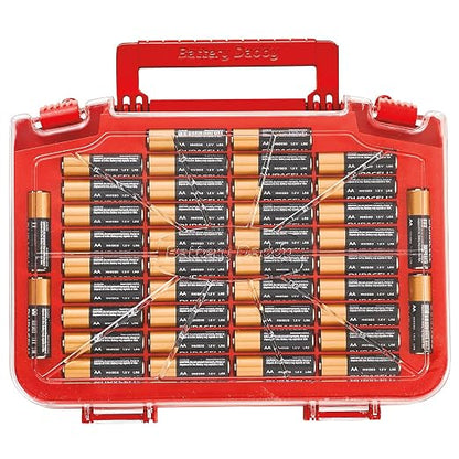 Ontel Battery Daddy Smart - Battery Organizer Storage Case with Tester, Stores & Protects Up to 150 Batteries, Clear Locking Lid, As Seen On TV, Smart - 150 Batteries (BADAS-MC4)