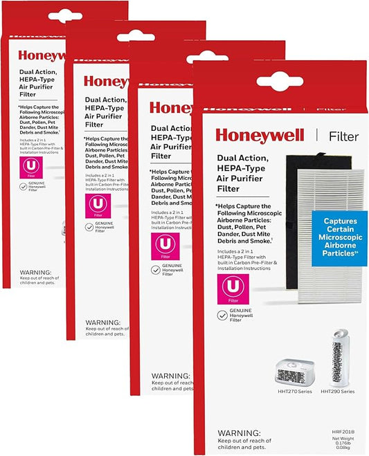 Honeywell HEPA-Type Air Purifier Filter,U – for HHT270 and HHT290 Series,(Pack of 4)