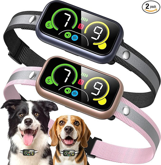 Dog Bark Collar Pro, Instant Bark Solution, Smart Anti Barking Device with 4 Correction Modes, Fast-Acting Barking Collar for for Large Medium Small Dogs 5-150lbs, Ideal for Home & Outdoor Use