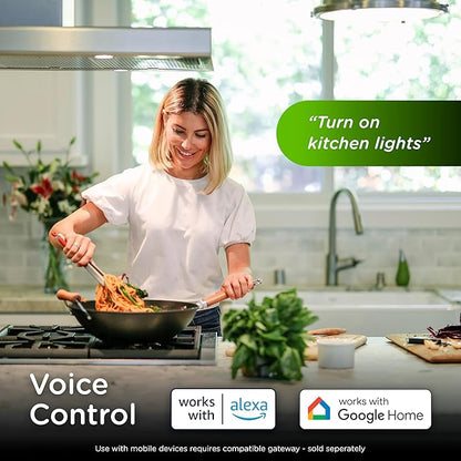 Enbrighten 800 Series Z-Wave On/Off Paddle Switch, Long Range 800LR, Quick Fit, Simple Wire, Direct 3-Way (No Add-On Switch Needed), Smart Hub Required, Compatible with Alexa, Google Home, 76591