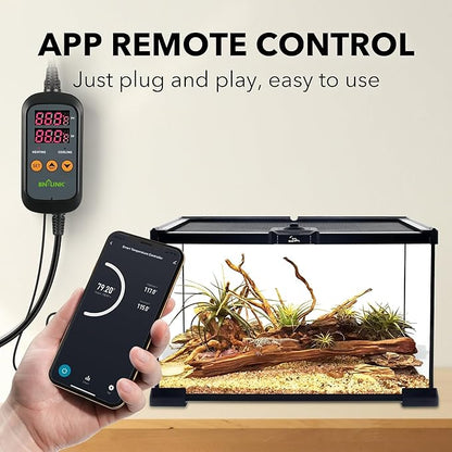 BN-LINK Smart WiFi Digital Temperature Controller Heating Cooling, Works with Alexa and Google Home. For Reptiles Aquarium Carboy Homebrew Breeding Fermenter Seed Germination °C/°F -40-176°F 15A/1875W