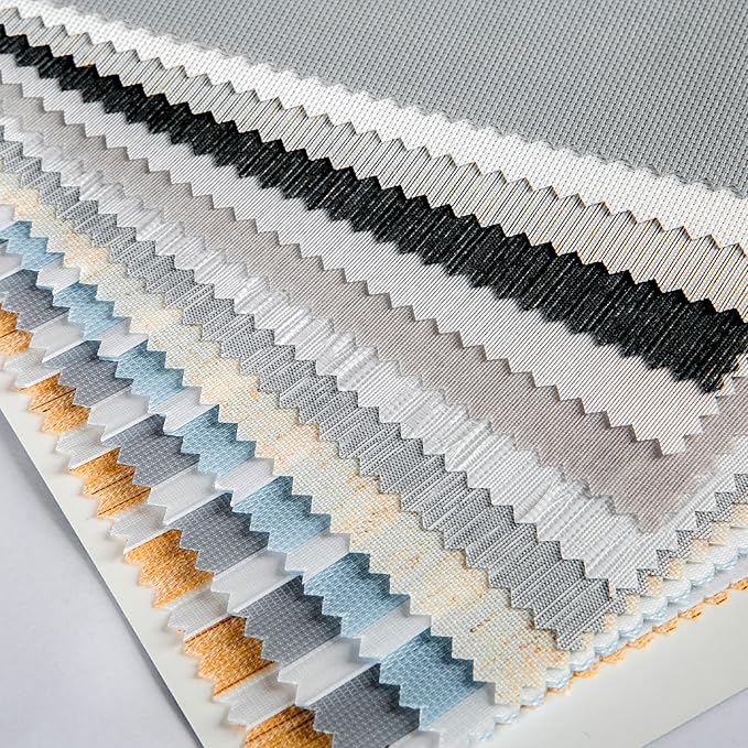 Motorized Light Filtering Shades Compatible with Alexa Google Smart Blinds Automatic Window Shade Remote Control Fabric Samples Polyester