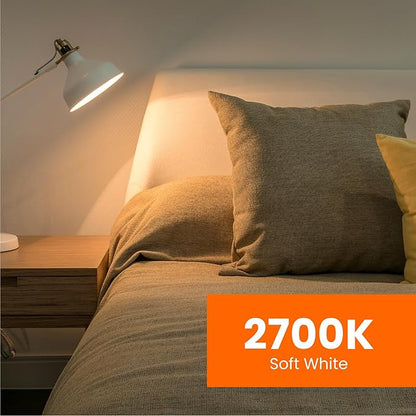 Feit Electric A19 LED Light Bulbs, 60W Equivalent, Non-Dimmable, 800 Lumens, E26 Standard Base, 2700k Soft White, 80 CRI, 10 Year Lifetime, Energy Efficient, 4 Pack, A800/827/10KLED/4