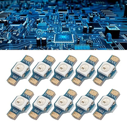 10Pcs LED Module, High Brightness Smart RGB LED, Energy Saving Lightweight Decorative Back Light, Individually Addressable LED Light Module 5V
