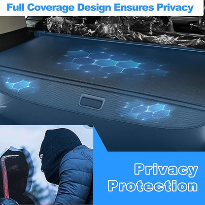 AUXKO Retractable Cargo Cover for Toyota 4Runner 2024-2010, Trunk Cargo Cover Luggage Security Shade Cover for 2024 2023 2022 4Runner Shielding Shade Anti-Peeping Luggage Privacy Screen, Carbon Fiber