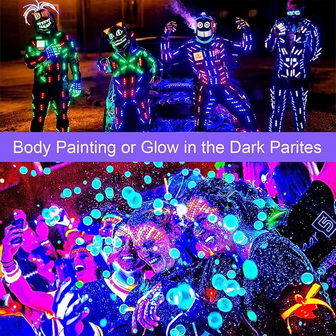10W 1ft Blacklight Bar T5, 2 Pack UV LED Blacklight, 395-400nm Black Light Tube with USB+Switch+59in Cord, Black Lights for Glow Party, Bedroom, Body Paint, Fluorescent Poster, Birthday