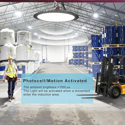 Upgrade Smart High Bay LED Shop Light 250W 5000K UFO LED High Bay Lights AC100-277V UFO Lights for 30~55FT Height Warehouse/Shop-1Pack