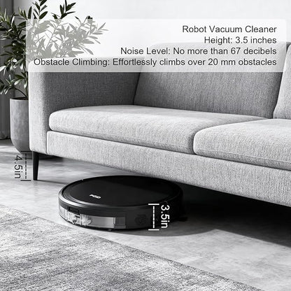 Robot Vacuum and Mop Combo, 2 in 1 Mopping Robotic Vacuum Cleaner w Schedule,Robot Vacuum Self Emptying App/Remote,5000Pa Strong Suction, Slim, Ideal for Hard Floor, Pet Hair (F7s)