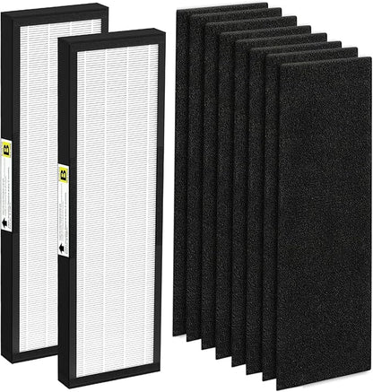 FLT4825 HEPA Filter B Replacement Compatible with G-guardian Air Purifier Models AC4825 AC4300 AC4800 AC4850PT AC4900CA AC4820 AP2200CA with 8 Activated Carbon Pre-Filters