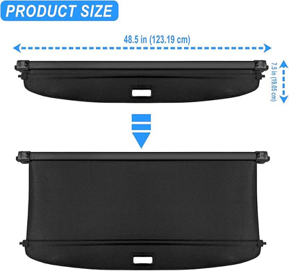 AUXKO Retractable Cargo Cover for Chevy Blazer EV/Honda Prologue 2026-2024, Luggage Security Shade Cover for 2025 Blazer EV/Prologue Shielding Shade Anti-Peeping Luggage Privacy Screen, Carbon Fiber