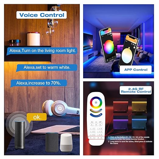 GLEDOPTO ZigBee3.0 Pro+ 5 in 1 LED Controller 20A Max RGBCCT/RGBW/RGB/CCT/Dimmer Compatible with Alexa Homey Home Assistant Z2M APP Control for Analog RGBCCT RGB WWCW LED Strip Light (Hub Required)