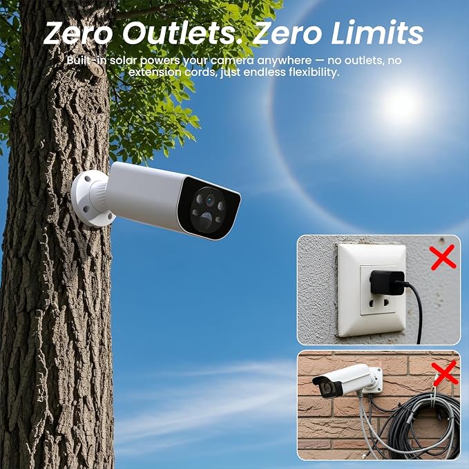 Cinnado 2K Security Cameras Wireless Outdoor with App Control, S1 1 Pack