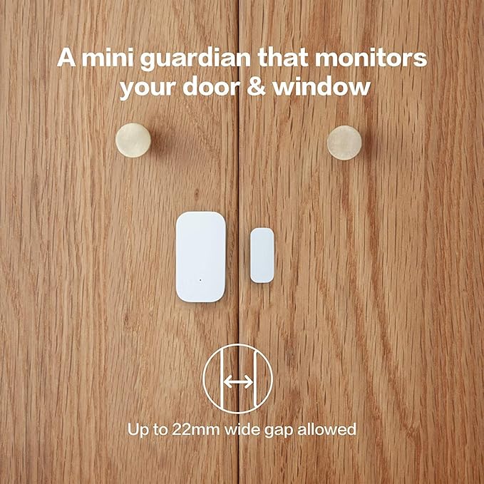 Aqara Zigbee Door and Window Sensor 3 Pack, Wireless Mini Contact Sensor, Home Automation, Requires Aqara Hub, Zigbee Connection, Kid Safety, Compatible with Apple HomeKit, Alexa, Works with IFTTT