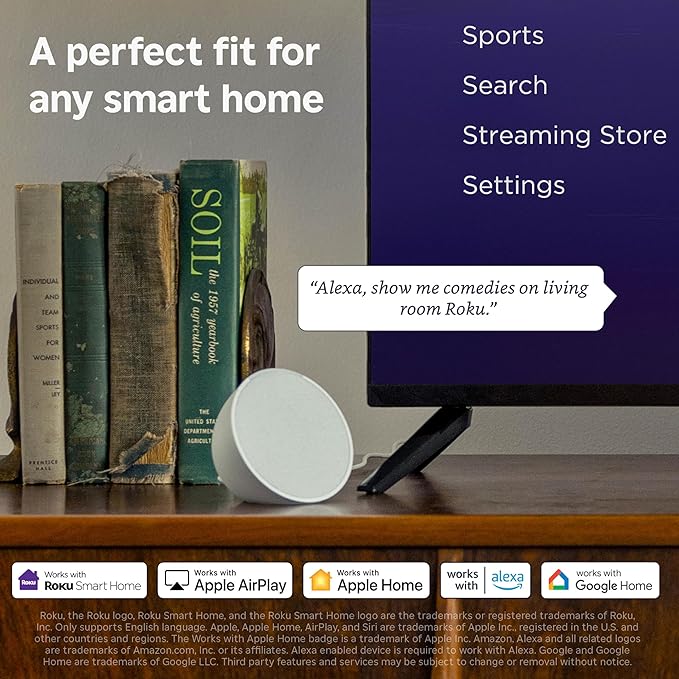 Roku Smart TV – 24-Inch Select Series, 720p HD TV – Roku TV with Voice Remote – Flat Screen LED Television with Wi-Fi for Streaming Live Local News, Sports, Family Entertainment