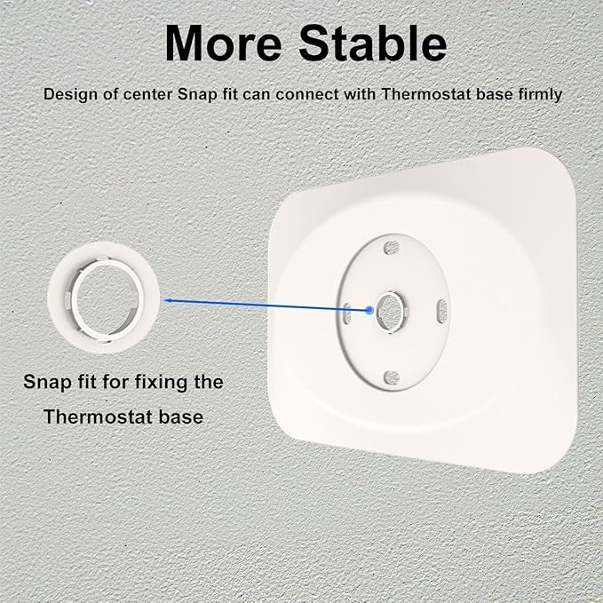 Wall Plate Cover Compatible with Google Nest Learning Thermostat (4th Gen), Practical Trim Kit for Nest Learning Thermostat 4, Snap fit Design, Snap fit Design (Biege, 1 Pack)