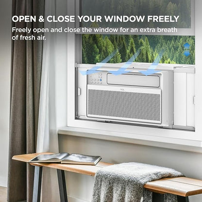 TCL 10000 BTU Q-Series Smart Inverter Window AC Unit, Best Quiet Energy Saving 115V Air Conditioner for Rooms up to 450-Sq. Ft., EZ Install, Control with Alexa, Google Assistant & TCL Home App