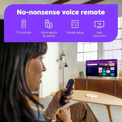Roku Streaming Stick Plus - 4K & HDR Roku Streaming Device for TV with Voice Remote - Free & Live TV