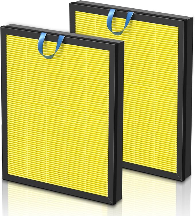 Vital 200S Pet Care Replacement Filter for LEVOIT Vital 200S and Vital 200S-P Air Purifier, Efficient Particulate Activated Carbon Filter, Vital 200S-RF-PA, 2 Pack, Yellow