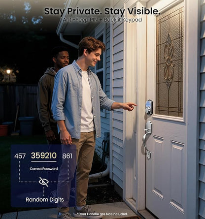 Veise VE001 Keyless Entry Deadbolt, Electronic Keypad Lock, Satin Nickel