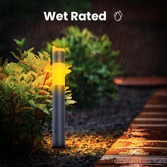 Feit 3026437 Black Plug in & Remote 6W LED Pathway Light - 4 per Pack