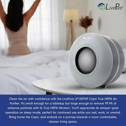LivePure Capri Series Tabletop Air Purifier, Sage