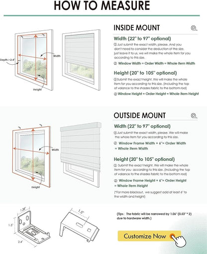 Yoolax Motorized Roman Shades with Remote, Smart Roman Shades for Indoor Windows, Blackout Automatic Blinds Work with Alexa, Google, Apple Homekit for Living Room Bedroom, Customized (Foggy White)