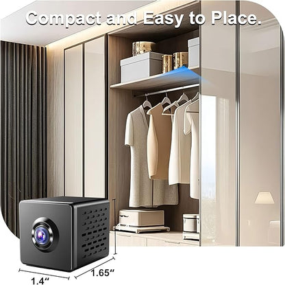 javiscam 2026 Upgraded 4K Spy Camera, Mini Hidden WiFi Camera with Live View, Plug-in Indoor Security Cam, 24/7 Recording, Motion Alerts, Night Vision, Cloud & TF Storage