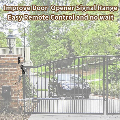 Extended Long Range 433Mhz 433.92MHz Flexible Whip Receiver Antenna for Remote GTO Mighty Mule LiftMaster Ghost Etc Smart Gate Door Opener Alarm System Signal Booster，Distance up to 500 ft+, Eifagur