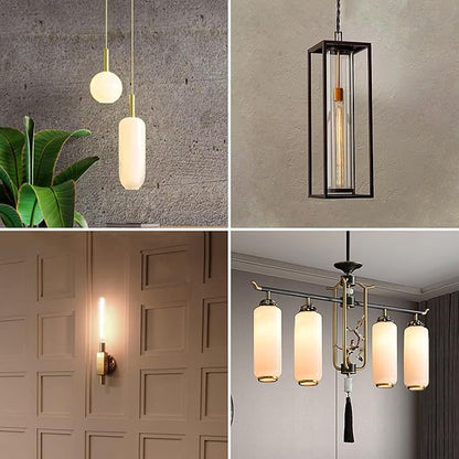 11.8IN 1000LM 2700K Soft White Light Bulbs E26 Base, T10 T9 Edison Bulbs Dimmable 8W, AC 120V 100 Watt Equal Filament Bulb, Vintage Clear Glass Long Tubular LED Bulb, UL Certified - 4Pack