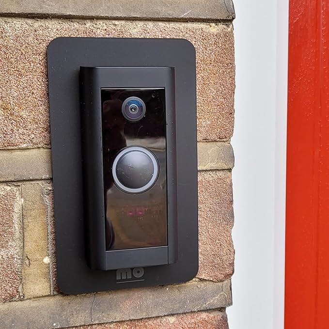 Non-Adhesive Wall Plate Compatible with Video Doorbell Wired (Model 5AT3T5) Mount Back-Plate Covers Holes Scratches Video Door Bell Backplate Camera Apartment