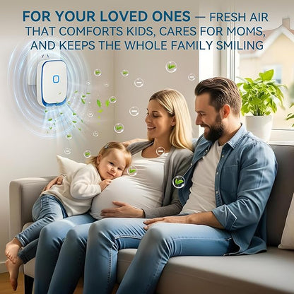 Plug In Air Ionizers for Home – 4 Pack Negative Ion Air Cleaner for Strong Dog Poof, Cat Litter Box Deodorizer, Air Purifier For Smoke, Kitchen Odor, Bathroom Closet Shoe Cabinet Office – White