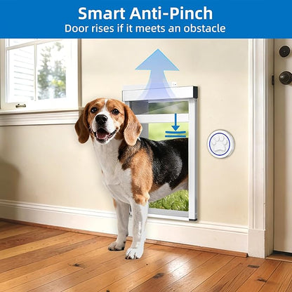 Automatic Dog Door for Wall,Smart Dog Door with Doorbell Active,No Collar