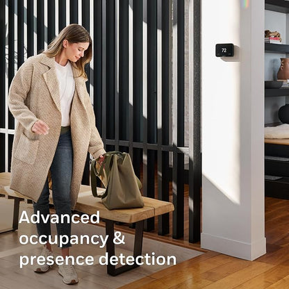 New Honeywell Home X8S WiFi Smart Thermostat with Video Doorbell Compatibility, IAQ Control, and Customizable Touchscreen Display, Black