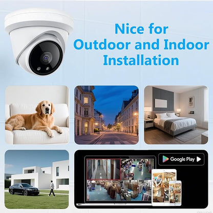 Real HD 2.1MM 6MP 155° Wide Angle PoE IP Camera Outdoor, 98ft IR Night Vision, H.265, IP66, Compatible with Uniview NVR, NDAA Compliant