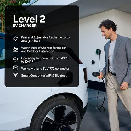 Wallbox Pulsar Plus Level 2 Ev Charger 48A, Electric Car Charger EVSE J1772